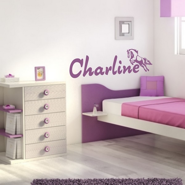 Exemple de stickers muraux: Charline Cheval